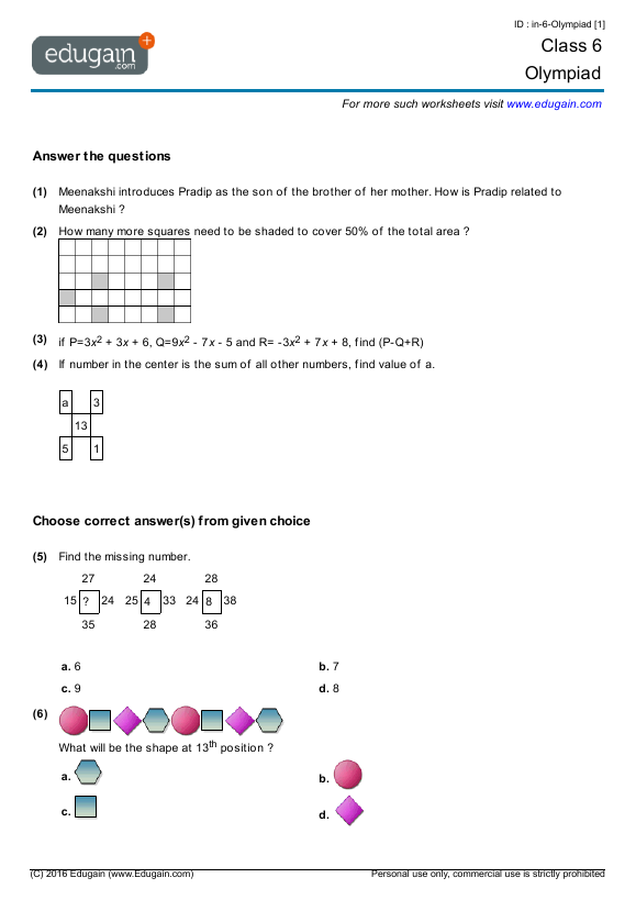 Mathematics Olympiad