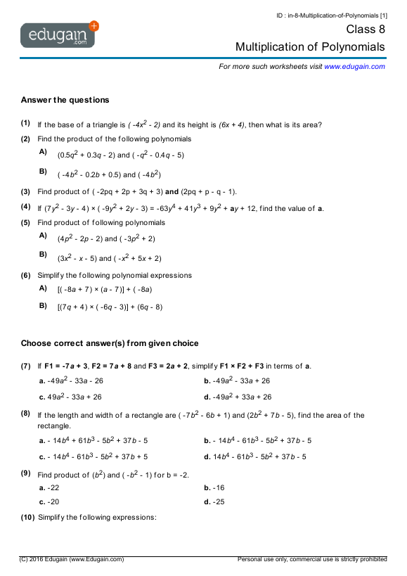 Multiplication of Polynomials